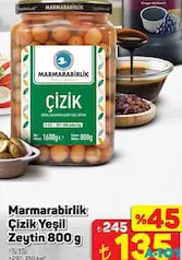 MARMARABİRLİK ÇİZİK YEŞİL ZEYTİN 800 G